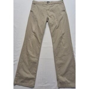 Levi men's Khaki chino pants 36x34 flat front straight leg pockets Cotton